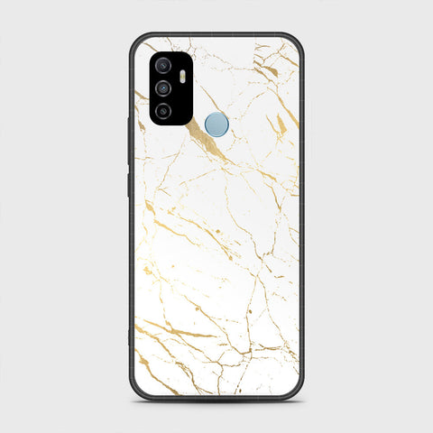 Oppo A53 Cover- White Marble Series 2 - HQ Premium Shine Durable Shatterproof Case