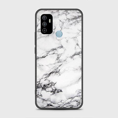 Oppo A53 Cover- White Marble Series - HQ Premium Shine Durable Shatterproof Case