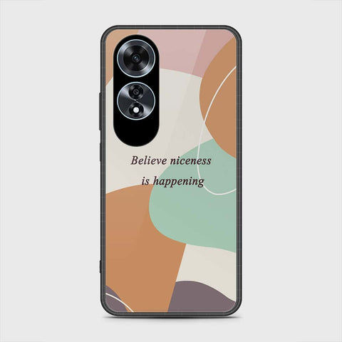 Oppo A60 Cover- Happy Series - HQ Ultra Shine Premium Infinity Glass Soft Silicon Borders Case