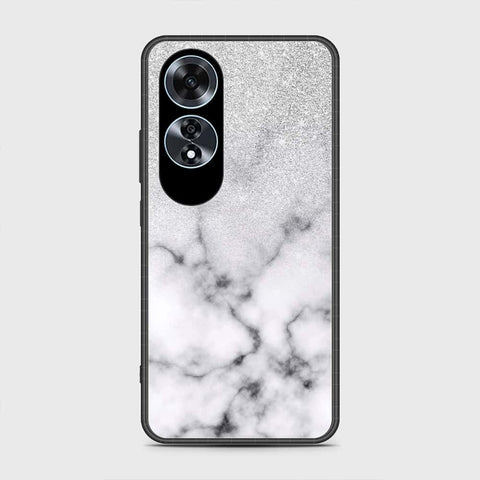 Oppo A60 Cover- White Marble Series - HQ Ultra Shine Premium Infinity Glass Soft Silicon Borders Case