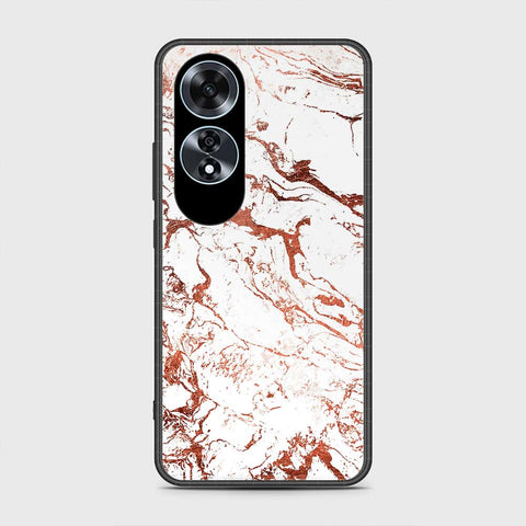 Oppo A60 Cover- White Marble Series 2 - HQ Ultra Shine Premium Infinity Glass Soft Silicon Borders Case