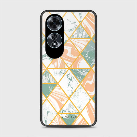 Oppo A60 Cover- O'Nation Shades of Marble Series - HQ Ultra Shine Premium Infinity Glass Soft Silicon Borders Case