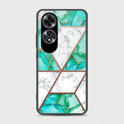 Oppo A60 Cover- O'Nation Shades of Marble Series - HQ Ultra Shine Premium Infinity Glass Soft Silicon Borders Case