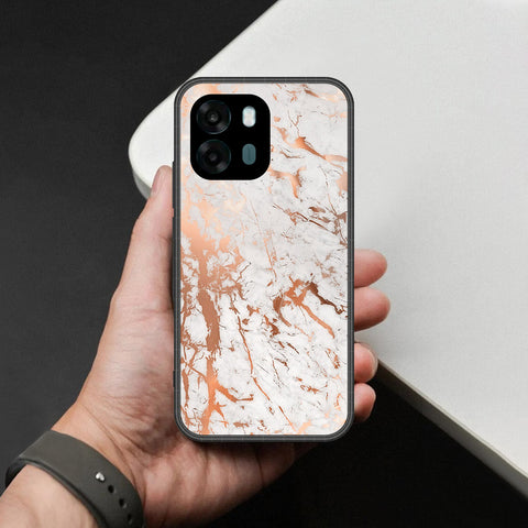 Oppo A6v Cover - White Marble Series 2 - HQ Premium Shine Durable Shatterproof Case