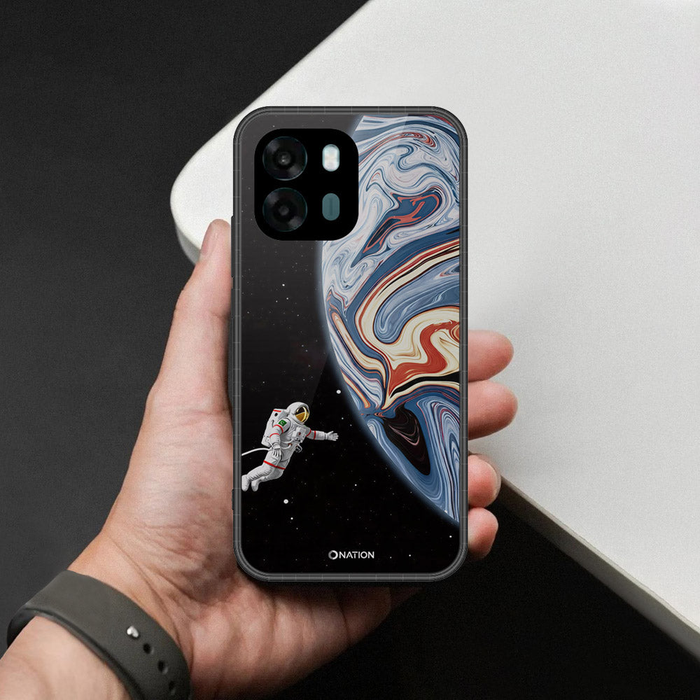 Oppo A6v Cover - Cosmic Marble Astronaut Design - HQ Premium Shine Durable Shatterproof Case