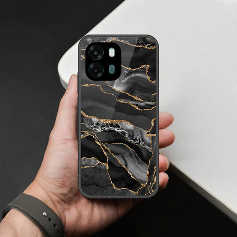 Oppo A6v Cover - Black Marble Series - HQ Premium Shine Durable Shatterproof Case