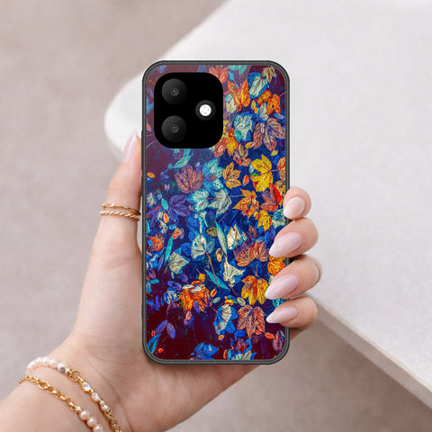 Oppo A6c Cover - Floral Series 2 - HQ Ultra Shine Premium Infinity Glass Soft Silicon Borders Case