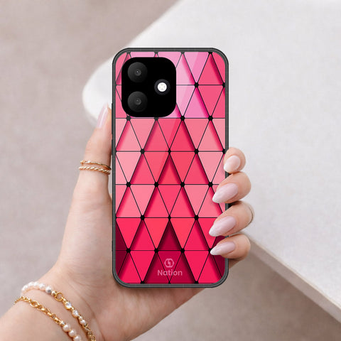Oppo A6c Cover - Onation Pyramid Series - HQ Ultra Shine Premium Infinity Glass Soft Silicon Borders Case