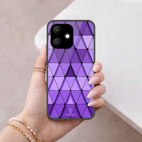 Oppo A6c Cover - Onation Pyramid Series - HQ Ultra Shine Premium Infinity Glass Soft Silicon Borders Case