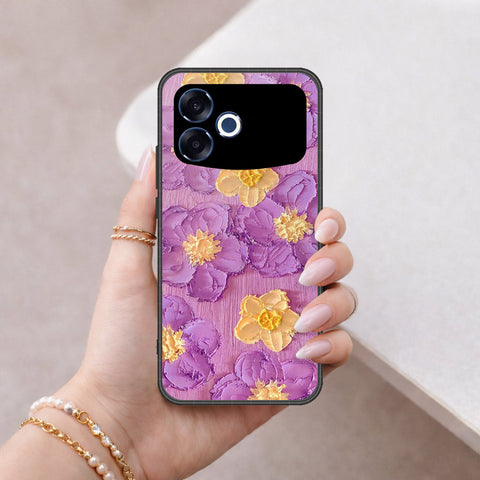 Oppo A6s Pro (China) Cover - Floral Series - Design 8 - Purple & Yellow - HQ Premium Shine Durable Shatterproof Case