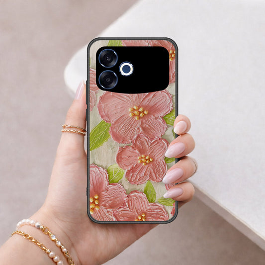 Oppo A6s Pro (China) Cover - Floral Series - Design 9 - Pink & Green - HQ Premium Shine Durable Shatterproof Case