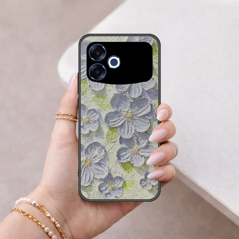 Oppo A6s Pro (China) Cover - Floral Series - Design 12 - Grey & Green - HQ Premium Shine Durable Shatterproof Case