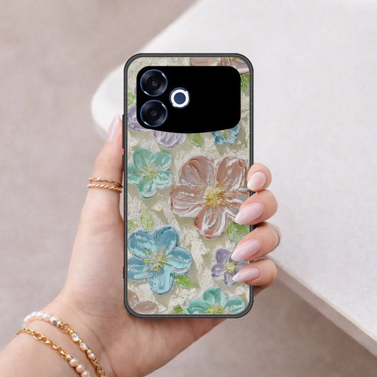 Oppo A6s Pro (China) Cover - Floral Series - Design 14 - Blue & Purple - HQ Premium Shine Durable Shatterproof Case