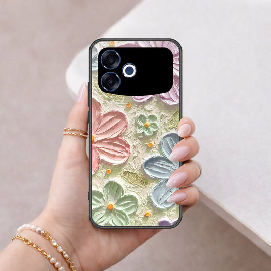 Oppo A6s Pro (China) Cover - Floral Series - Design 15 - Blue & Green - HQ Premium Shine Durable Shatterproof Case
