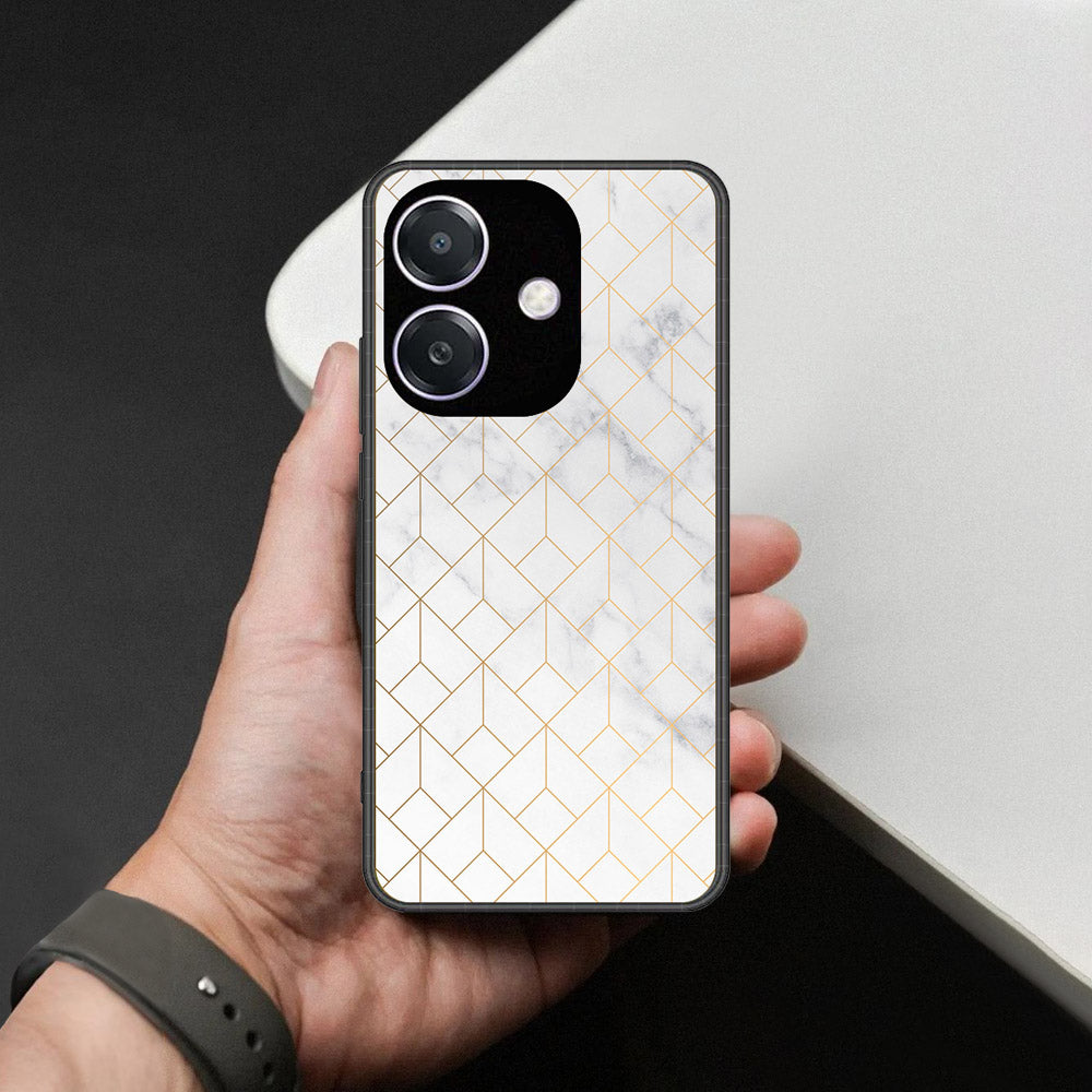 Oppo A5i Cover - White Marble Series 2 - HQ Premium Shine Durable Shatterproof Case