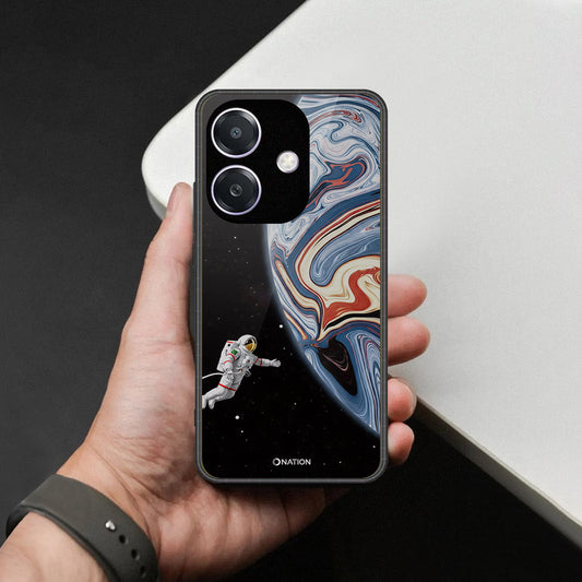 Oppo A3x 5G Cover - Cosmic Marble Astronaut Design - HQ Premium Shine Durable Shatterproof Case