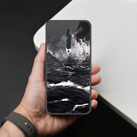 Oppo Reno 2 - Black Marble Series - HQ Premium Shine Durable Shatterproof Case