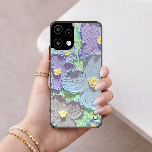 Nothing Phone 3a Lite Cover - Floral Series - Design 1 - Purple & Aqua - HQ Premium Shine Durable Shatterproof Case