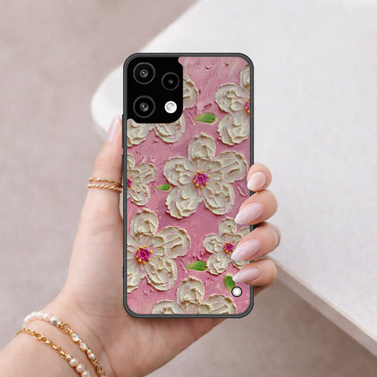 Nothing Phone 3a Lite Cover - Floral Series - Design 5 - Pink & White - HQ Premium Shine Durable Shatterproof Case