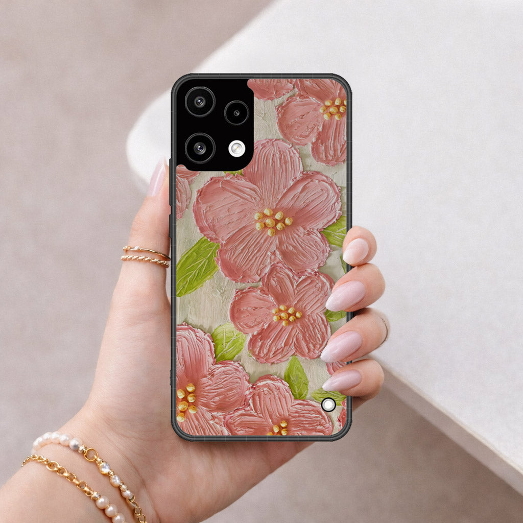 Nothing Phone 3a Lite Cover - Floral Series - Design 9 - Pink & Green - HQ Premium Shine Durable Shatterproof Case