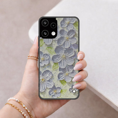 Nothing Phone 3a Lite Cover - Floral Series - Design 12 - Grey & Green - HQ Premium Shine Durable Shatterproof Case