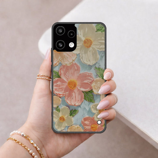 Nothing Phone 3a Lite Cover - Floral Series - Design 16 - Cyan & Pink - HQ Premium Shine Durable Shatterproof Case