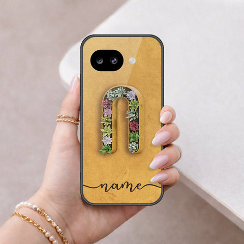 Google Pixel 10a Cover - Personalized Alphabet Series - HQ Ultra Shine Premium Infinity Glass Soft Silicon Borders Case