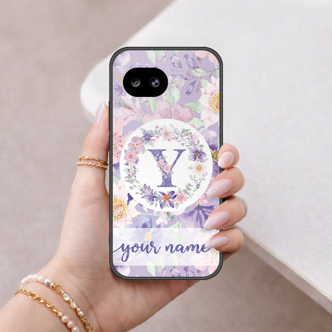 Google Pixel 10a Cover - Personalized Alphabet Series - HQ Ultra Shine Premium Infinity Glass Soft Silicon Borders Case