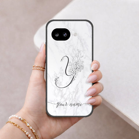 Google Pixel 10a Cover - Personalized Alphabet Series - HQ Ultra Shine Premium Infinity Glass Soft Silicon Borders Case