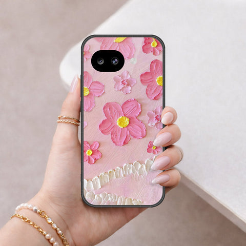Google Pixel 10a Cover - Floral Series - Design 2 - Pink - HQ Ultra Shine Premium Infinity Glass Soft Silicon Borders Case