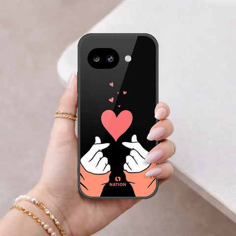 Google Pixel 10a Cover - Onation Heart Series - HQ Ultra Shine Premium Infinity Glass Soft Silicon Borders Case