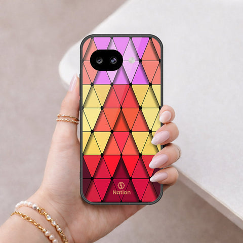 Google Pixel 10a Cover - Onation Pyramid Series - HQ Ultra Shine Premium Infinity Glass Soft Silicon Borders Case