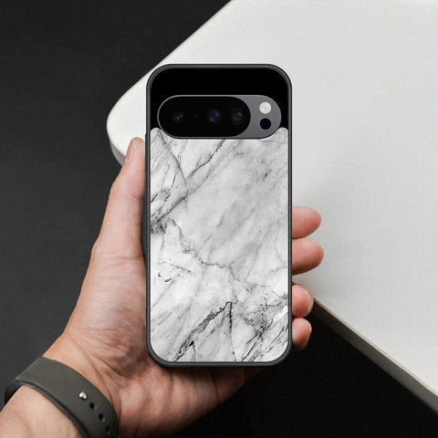 Google Pixel 11 Pro XL Cover - White Marble Series - HQ Premium Shine Durable Shatterproof Case
