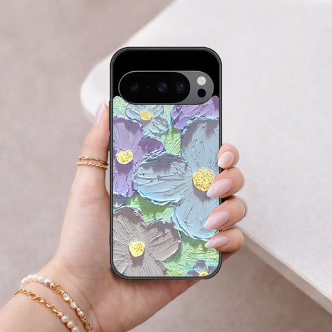 Google Pixel 11 Pro XL Cover - Floral Series - Design 1 - Purple & Aqua - HQ Premium Shine Durable Shatterproof Case