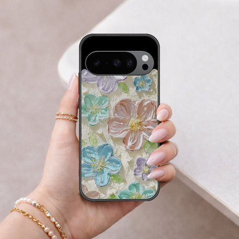 Google Pixel 10 Pro XL Cover - Floral Series - Design 14 - Blue & Purple - HQ Premium Shine Durable Shatterproof Case