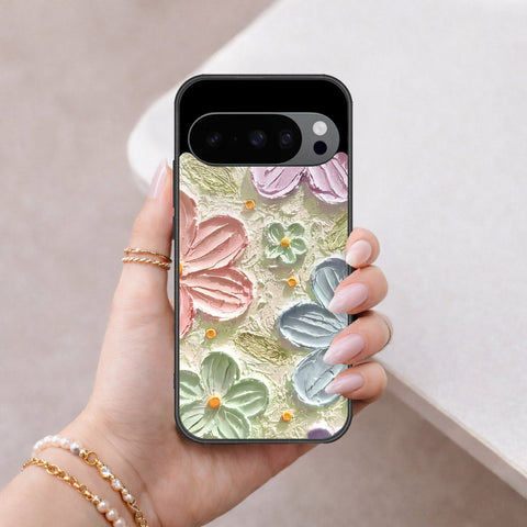 Google Pixel 10 Pro XL Cover - Floral Series - Design 15 - Blue & Green - HQ Premium Shine Durable Shatterproof Case