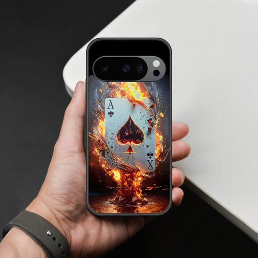 Google Pixel 10 Pro XL Cover - Ace of Fire Rising Star Design - HQ Premium Shine Durable Shatterproof Case
