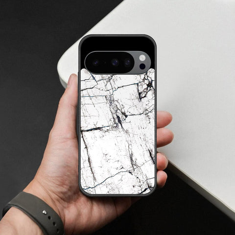 Google Pixel 11 Pro XL Cover - White Marble Series 2 - HQ Premium Shine Durable Shatterproof Case