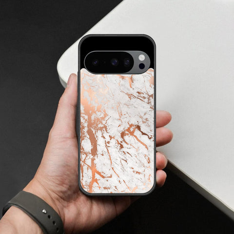 Google Pixel 11 Pro XL Cover - White Marble Series 2 - HQ Premium Shine Durable Shatterproof Case