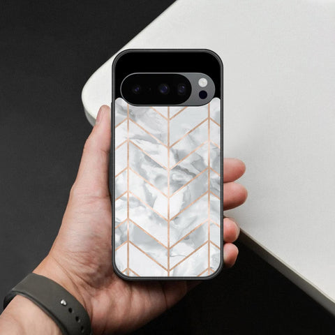 Google Pixel 11 Pro XL Cover - White Marble Series 2 - HQ Premium Shine Durable Shatterproof Case
