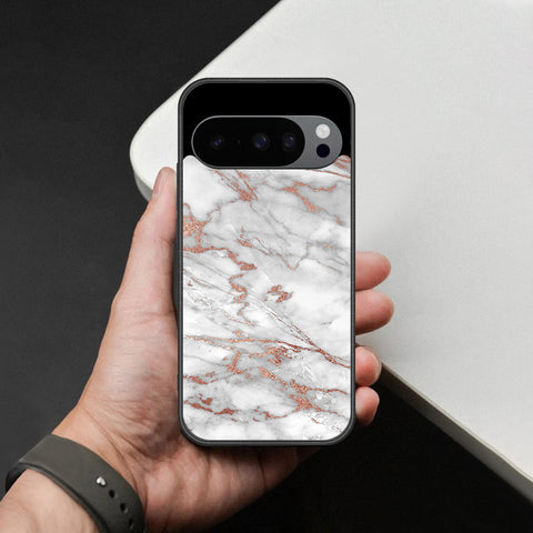Google Pixel 11 Pro XL Cover - White Marble Series 2 - HQ Premium Shine Durable Shatterproof Case