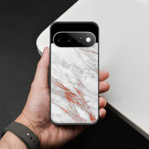 Google Pixel 11 Pro Cover - White Marble Series - HQ Premium Shine Durable Shatterproof Case