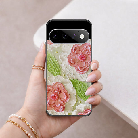 Google Pixel 11 Pro Cover - Floral Series - Design 13 - Offwhite & Green - HQ Premium Shine Durable Shatterproof Case