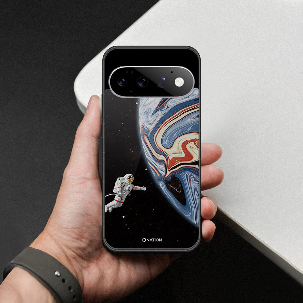 Google Pixel 11 Cover - Cosmic Marble Astronaut Design - HQ Premium Shine Durable Shatterproof Case