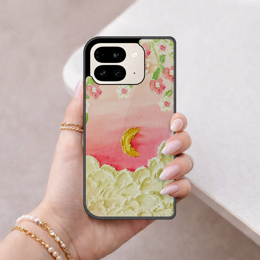 Google Pixel 9 Pro Fold Cover - Floral Series - Design 7 - Pink & Yellow - HQ Premium Shine Durable Shatterproof Case
