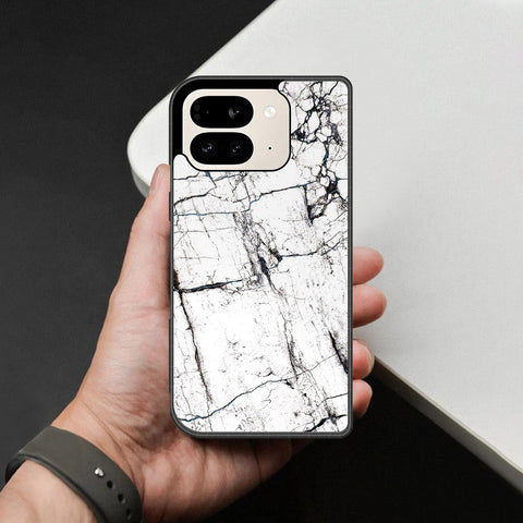 Google Pixel 9 Pro Fold Cover - White Marble Series 2 - HQ Premium Shine Durable Shatterproof Case