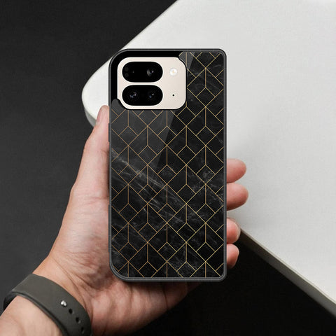 Google Pixel 9 Pro Fold Cover - Black Marble Series - HQ Premium Shine Durable Shatterproof Case