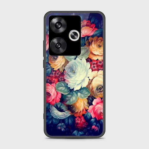 Xiaomi Poco F6 Cover- Floral Series 2 - HQ Ultra Shine Premium Infinity Glass Soft Silicon Borders Case