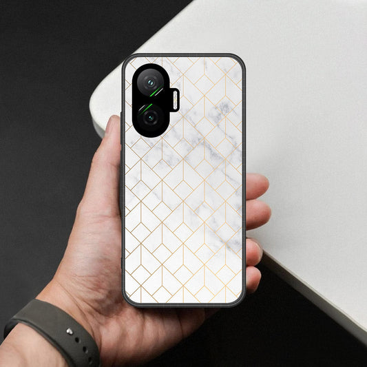 Xiaomi Redmi Turbo 4 Pro Cover - White Marble Series 2 - HQ Premium Shine Durable Shatterproof Case