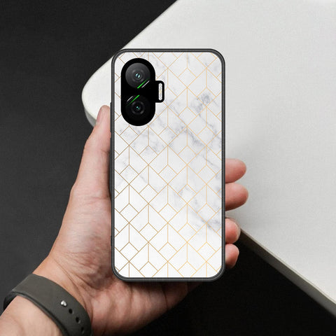 Xiaomi Redmi Turbo 4 Pro Cover - White Marble Series 2 - HQ Premium Shine Durable Shatterproof Case